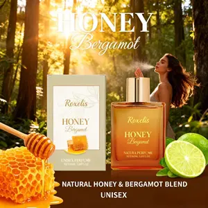 Honey Bergamot Perfume for Men & Women, Natural Citrus Scent, Vegan & Cruelty-Free, 50ML Eau De Toilette, Liquid Form, Aromatic Citrusy Fragrance