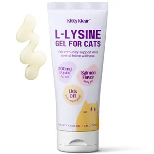 Kitty Klear L-lysine Immune Support Supplement Gel for Cats