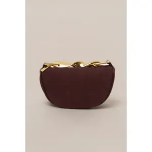 Burgundy Miami Crescent Handbag