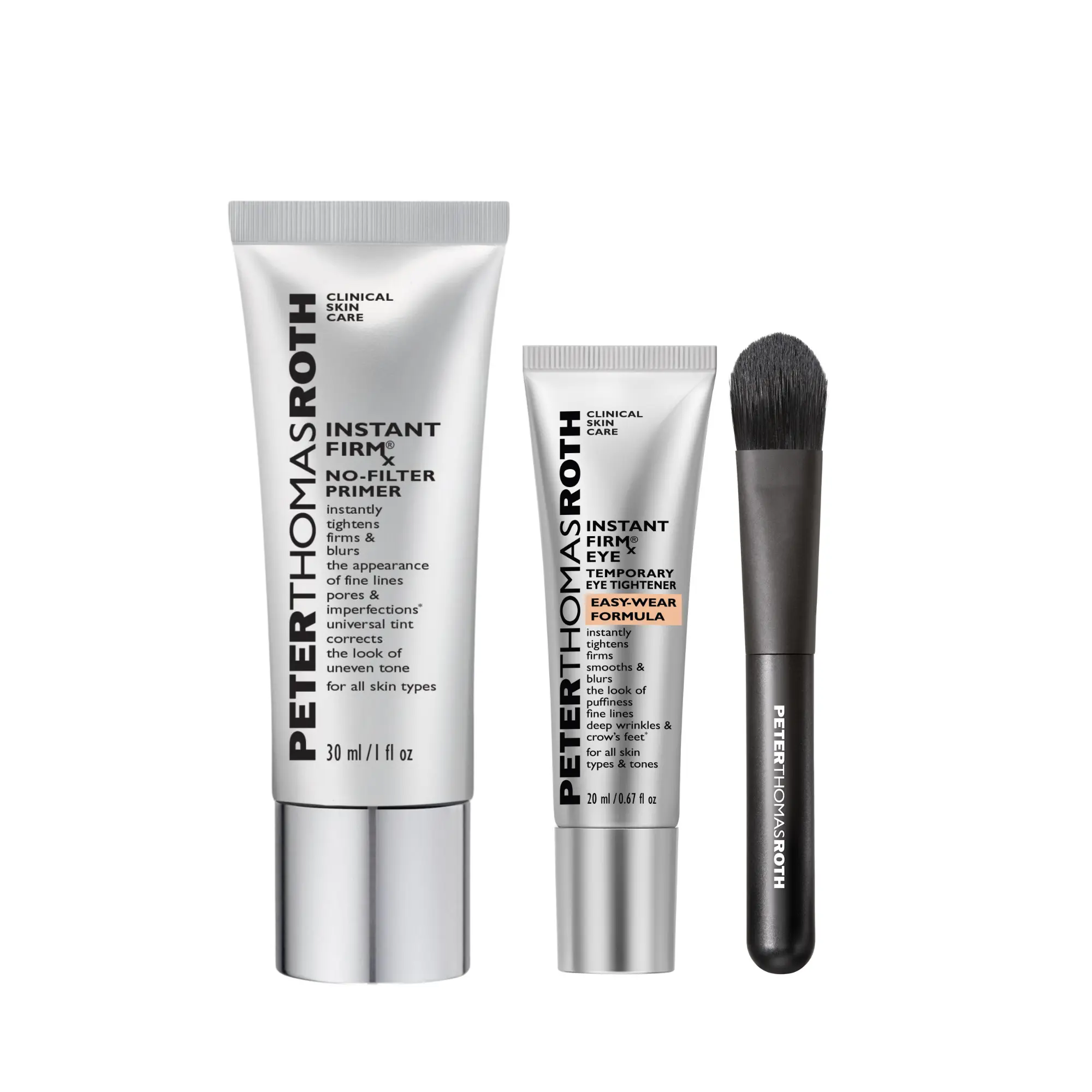 Peter Thomas Roth Easy Wear + Primer Duo, Easy Wear Temporary Eye Tightener, Instant FirmX No-Filter Primer Peter Thomas Roth Easy Wear + Primer Duo, Easy Wear Temporary Eye Tightener, Instant FirmX No-Filter Primer