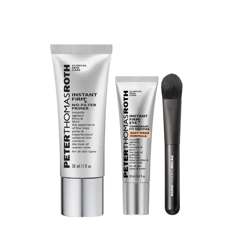 Peter Thomas Roth Easy Wear + Primer Duo, Easy Wear Temporary Eye Tightener, Instant FirmX No-Filter Primer