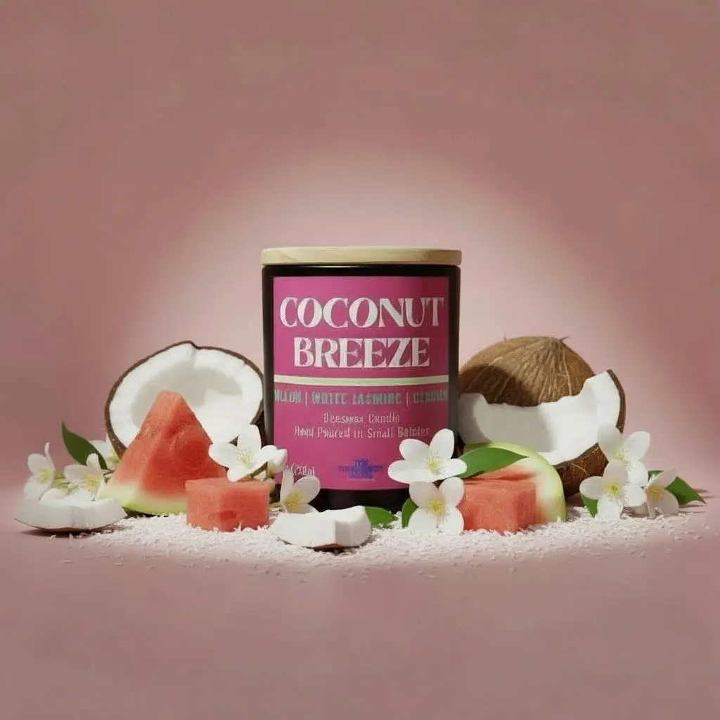 Coconut Breeze Beeswax Candle | Jasmine & Melon