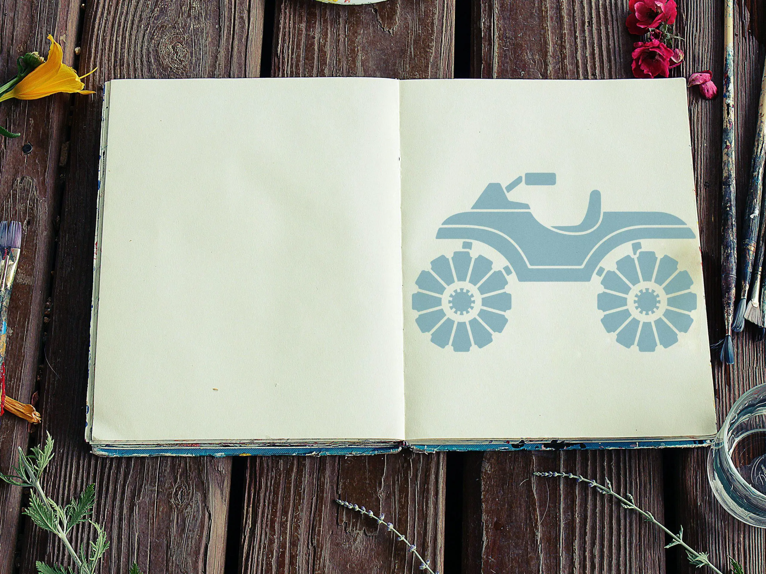 Four Wheeler ATV Stencil - Art and Wall Stencil