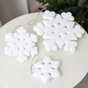 PrimPick New Christmas decorative velvet snowflake Christmas tree decorative pendant, snowflake decorative shopping mall scene accessory