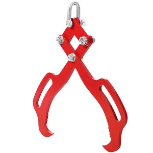 28-Inch Log Lifting Tongs, 2-Claw Heavy Steel Log Grapple Tool, Efficient Logging Gripper for Timber and Firewood Handling, Tractor and Skidder Attachment, Durable Construction