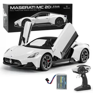 MIEBELY 1:12 Scale RC Drift Car Toy - 2WD Brushless High-Speed, 7.4V 900mAh Built-in Battery, 2.4Ghz Wireless Controller, LED Lights, STEM Hobby Racing Model, Ideal Gift for Kids Ages 6+