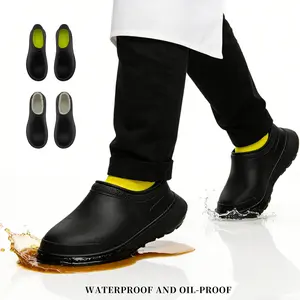 Lumubby Men's & Women's Chef Shoes Lightweight Non-Slip Work Shoes for Kitchens Hospitals Waterproof Oilproof Super Soft Cotton Memory Foam Comfort