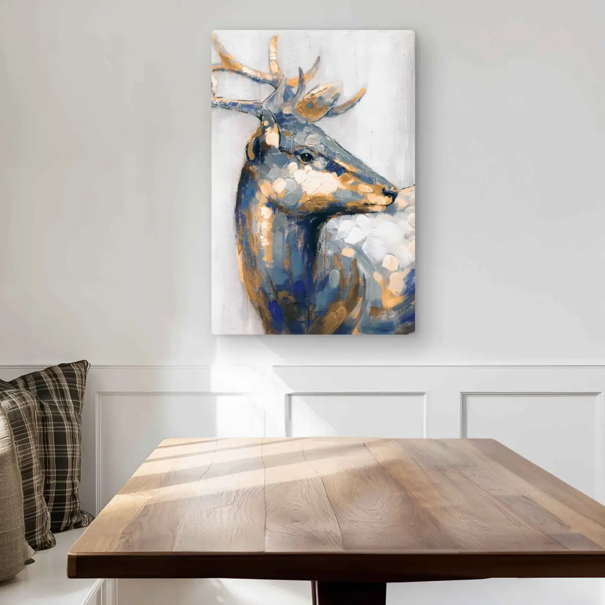 212 MAIN Golden Deer Aluminum Metal Photo Print Wall Art - 20 x 30 in., 6 lbs., Durable, Lightweight, Shimmering Gold Tones, Contemporary Modern Statement Art, Bedroom Home Decor, Nature-Theme Spaces, Home Supplies, C1MP2030L165DN