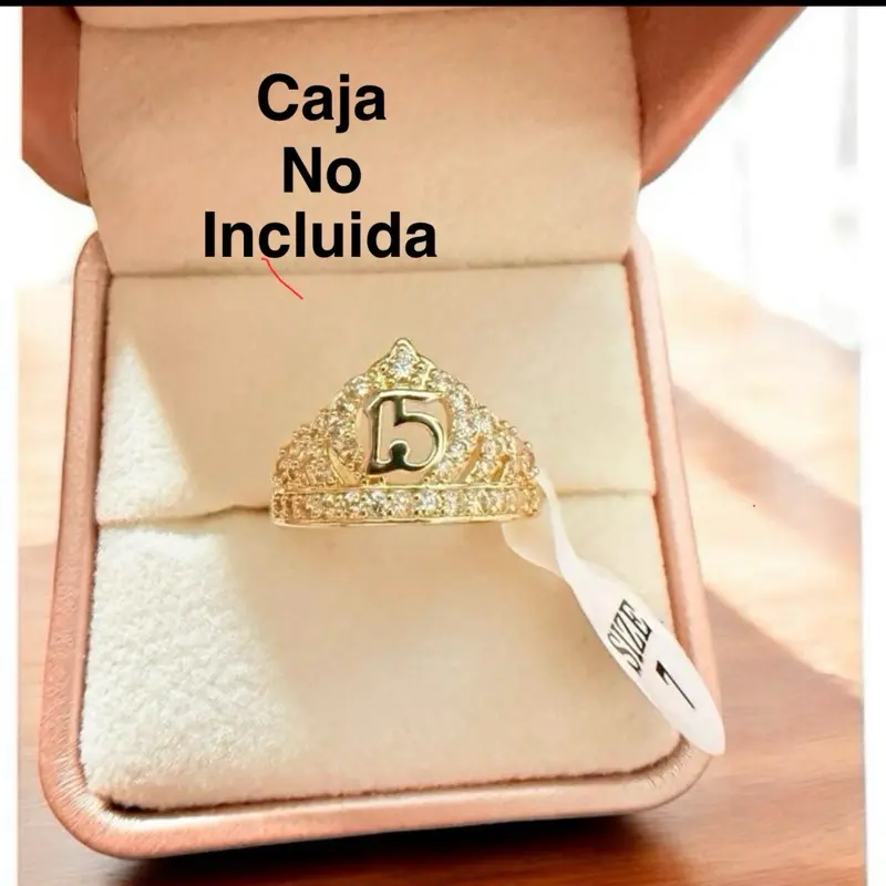 Quinceañera Ring Number 15 with Diamond-Like Sparkle in Cubic Zirconia Sizes 6-9 Perfect 15th Birthday Gift for Special Occasions BOX NOT INCLUDED