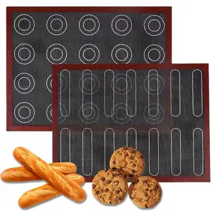 Silicone Baking Mat, Non-Stick Reusable Oven Liner, Ideal for Bread, Croissants, Pizza, Perfect for Holidays