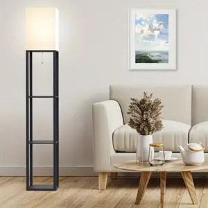 New Freestanding Traditional Floor Lamp Bulb Metal Column Style Indoor lighting