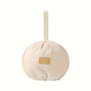 Round Underwear Storage Bag, Lightweight & Portable Travel Home Organizer, Ideal for Bras & Panties, 4-Grid Design, Handheld or Hanging Use, Travel Organization Pouch