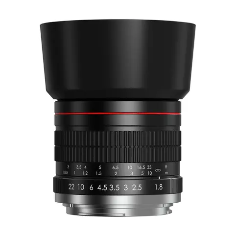 LIGHTDOW 85mm f/1.8 Prime Digital Optical Lens - 430g High-Definition Medium Telephoto Manual Focus Full Frame Camera Lens with Beautiful Bokeh, f/22, Hood, Manufacturer Warranty, Compatible with Canon, Nikon, Sony DSLR & Mirrorless Cameras