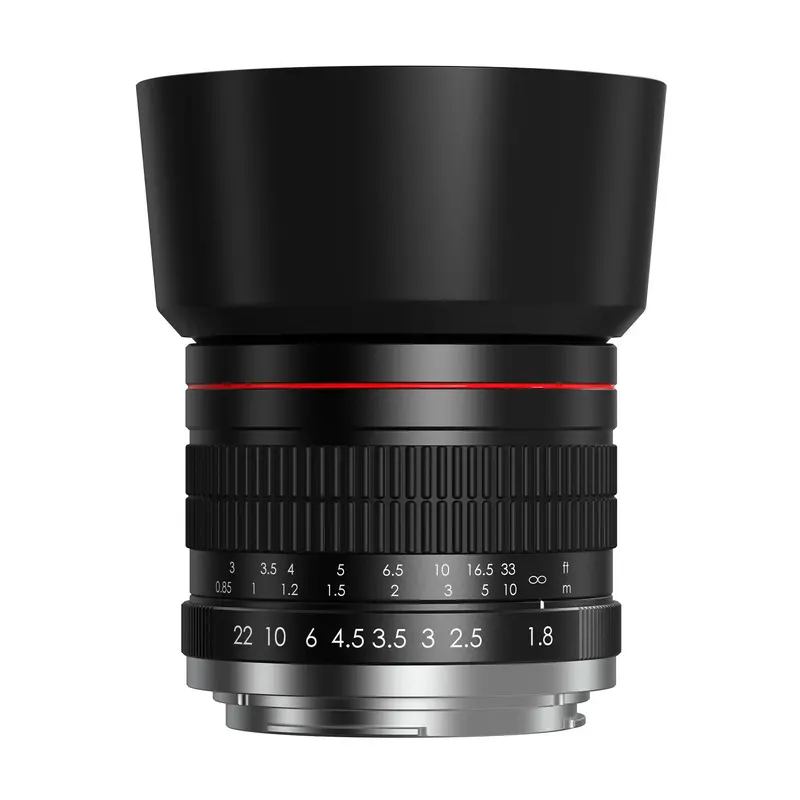 LIGHTDOW 85mm f/1.8 Prime Digital Optical Lens - 430g High-Definition Medium Telephoto Manual Focus Full Frame Camera Lens with Beautiful Bokeh, f/22, Hood, Manufacturer Warranty, Compatible with Canon, Nikon, Sony DSLR & Mirrorless Cameras