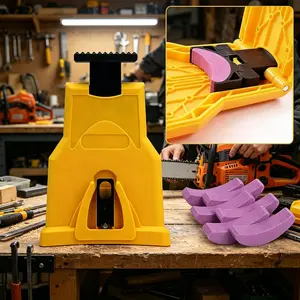 Professional Chainsaw Sharpener Kit for 14-20 Inch Blades Diamond Grinding Stone Tool 5-Speed Adjustable Angle Fast Chain Teeth Restoration Accessories Heavy Duty Cutting