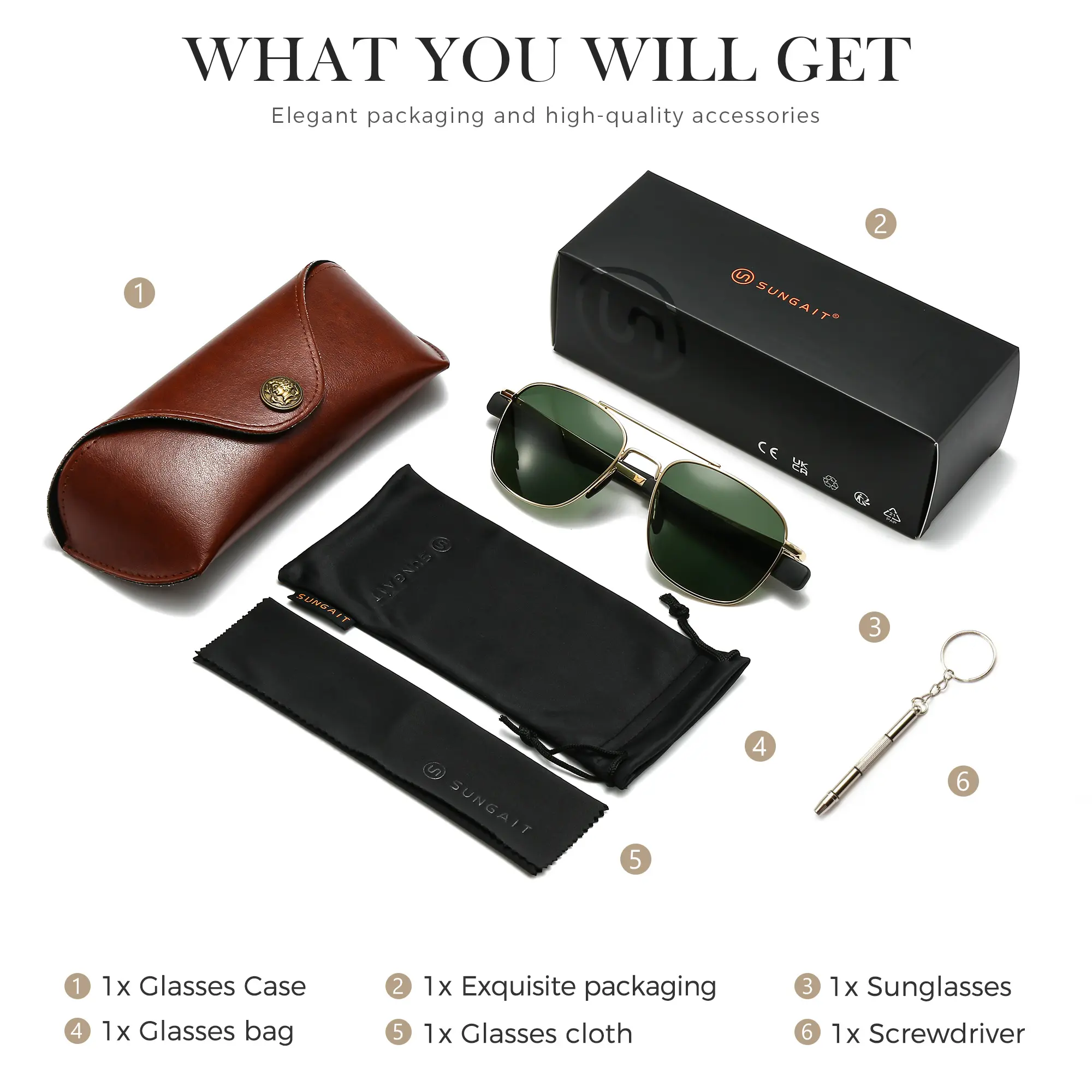 (Spring Hinge&Case) Gold/Dark Green