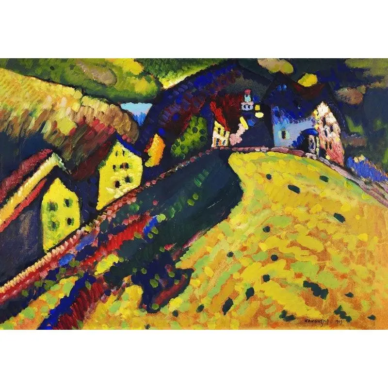 Houses at Murnau by Wassily Kandinsky Poster
