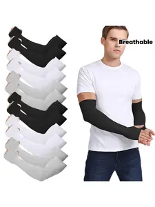 Unisex UV Protection Arm Sleeves Six Pairs, Cool Breathable Daily Travel Exercise Tattoo Cover, Outdoor Cycling Driving Hiking Sunscreen