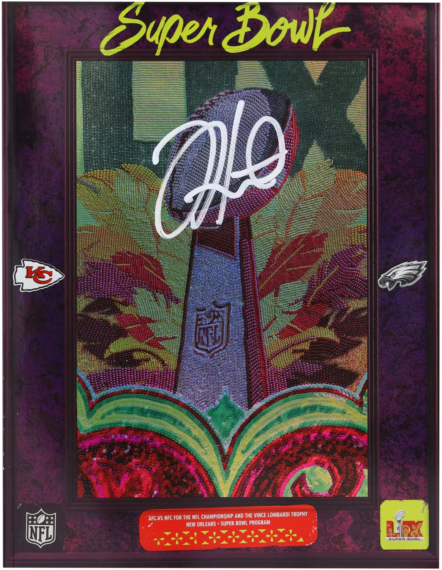 Jalen Hurts Philadelphia Eagles Autographed Super Bowl LIX Program - Fanatics Authentic Certified