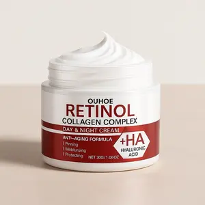 OUHOE Retinol Collagen Complex Day & Night Cream with Hyaluronic Acid for Anti-Aging Fine Lines Dark Circles Moisturizing Tightening Pores Skincare Moisturizer Hydrate Skin Repair Moisture - Hydrating, Comfort Argan face serum anti-wrinkle serum Vitamin C