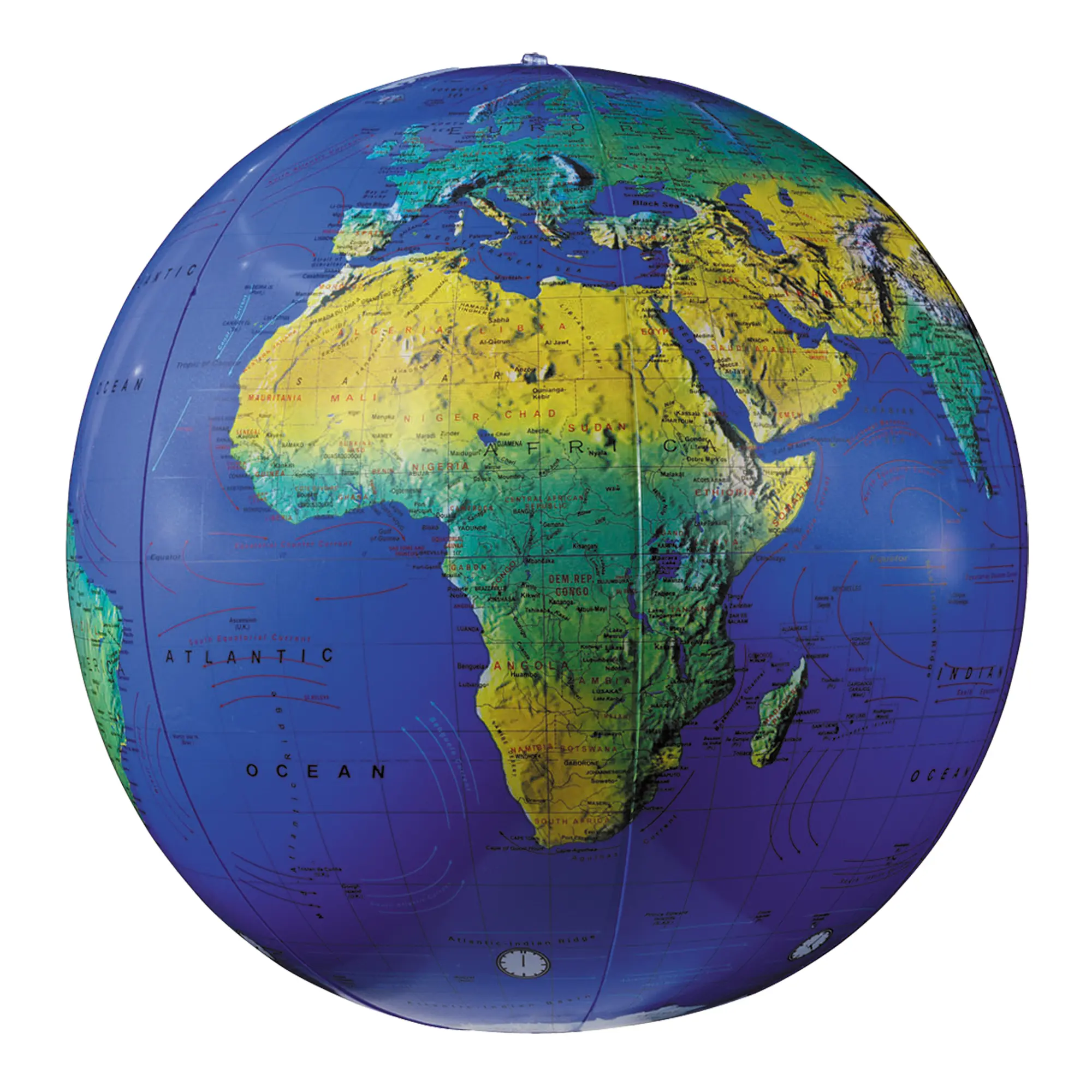 Replogle 16-in Inflatable Topographic Globe with Durable Materials, Interactive Geography Learning Tool, Topographic View, Interactive Map for Classrooms Homeschooling (School & Educational Supplies)