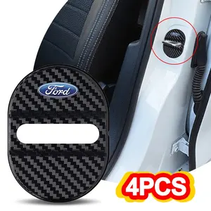 4pcs Car Styling Door Lock Protection Caps, Modification Accessories for Ford Ranger, Focus, Kuga, Mustang, Mondeo, Fusion, Ecoboost