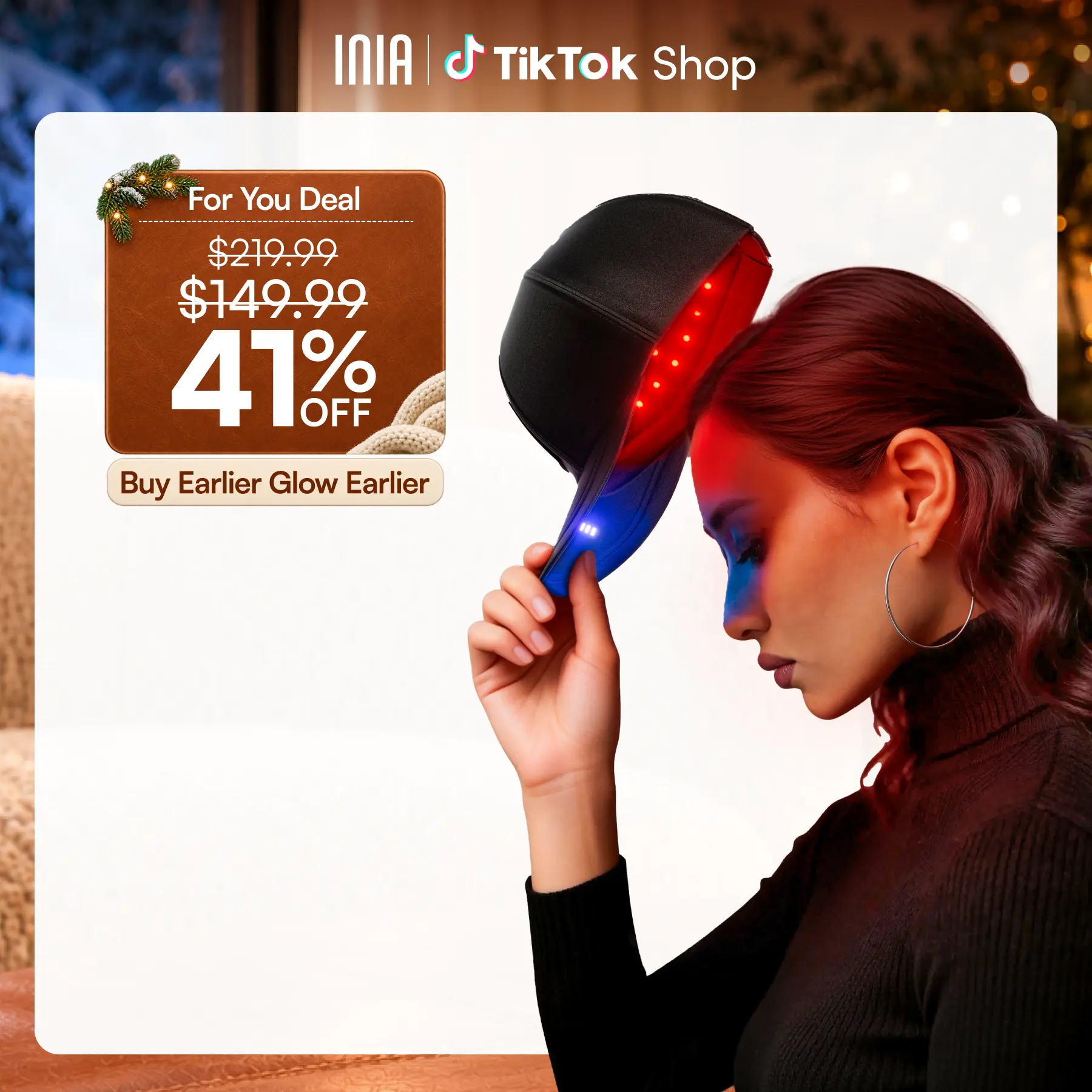 INIA REGEN Laser Hair Growth Cap, Help Reduce Shedding & Support Thicker Hair | 398 Lasers & LEDs Full-Scalp Red Light Therapy, Blue Light Scalp Care, Wireless & Portable,Summer Beauty Gift Ideas,back to school,back to school haul