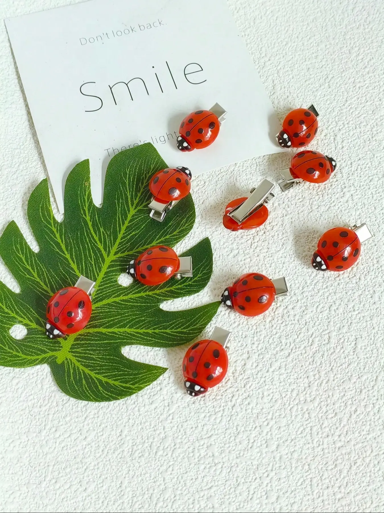 10pcs Ladybug Hair Clips for Daily Use, Cute and Durable Hair Accessories, Perfect for Women and Girls, Stylish and Functional