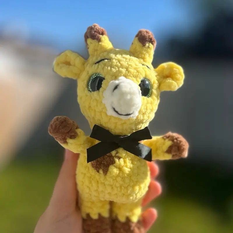 Hand crocheted baby giraffe