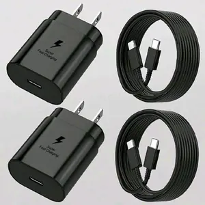 Samsung USB C Charger 25W with USB C To Type-C Cable for Various Devices - Portable Wall Charger, Compatible with iPhone 16/15/Pro/Pro Max - Plug Charging