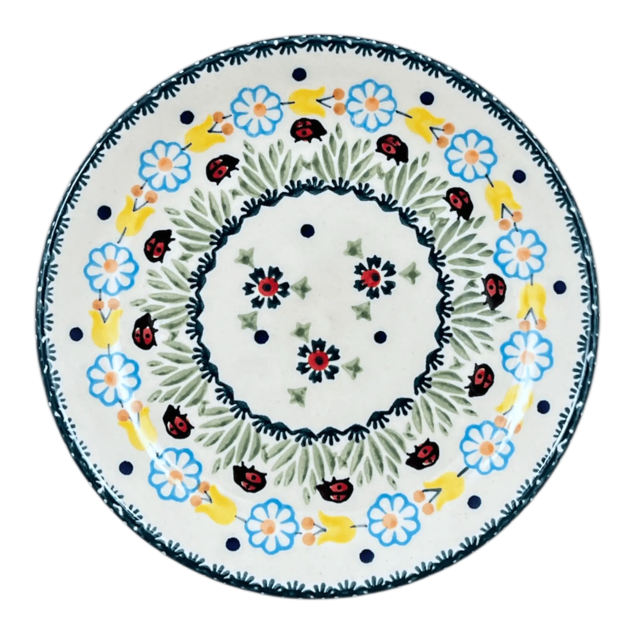 Plate, Round, Dessert, 7.25" in "Lady Bugs" by Manufaktura | T131T-IF45
