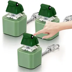 3-PCS LED Glowing Frog Keychain Fidget Clicker  Rechargeable Sensory Noise Maker  Portable Stress & Anxiety Relief Toy  Soft Click Keyboard Feeling  Fun Adult Fidget Gadget  Adorable Easter Basket Stuffer