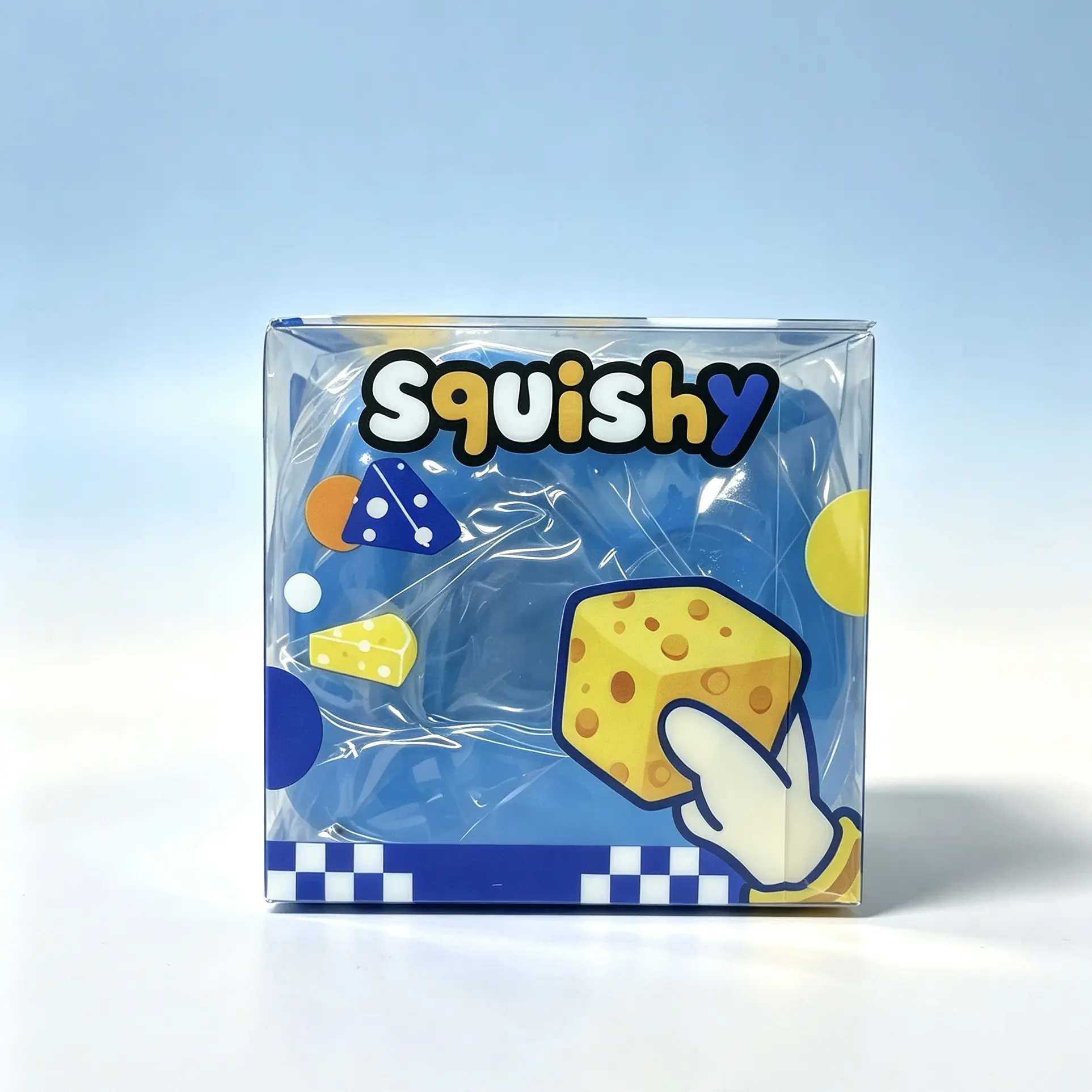 Super Soft Vaseline Jelly Cheese Squishy | Clear Ice Cube Squeeze Fidget Toy for Stress Relief,Clear Vaseline Cheese Squishy Slow Rebound Stress Relief Toy