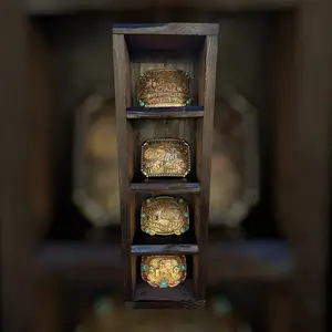 Custom Trophy Buckle Cases – Red Mahogany or Early American | Rowdy Rowels