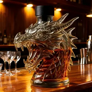 A Uniquely Designed Red Wine Decanter, Featuring A 3D Design And A 10.14-ounce Whiskey Bottle, Is Perfect for Home Decor, Restaurants, Christmas, And New Year Gifts Making It The Best Holiday Present.