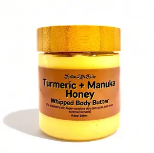 Turmeric + Manuka Honey Whipped All Natural Body Butter Moisturizer (8.5 Oz / 250 Ml) Lotions Daily