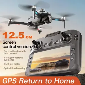 XT606 Max GPS Drone with 4.5" Screen Controller – Brushless Motor RC Quadcopter, Smart Return & FPV Transmission, Perfect Outdoor Gift for Adults & Kids