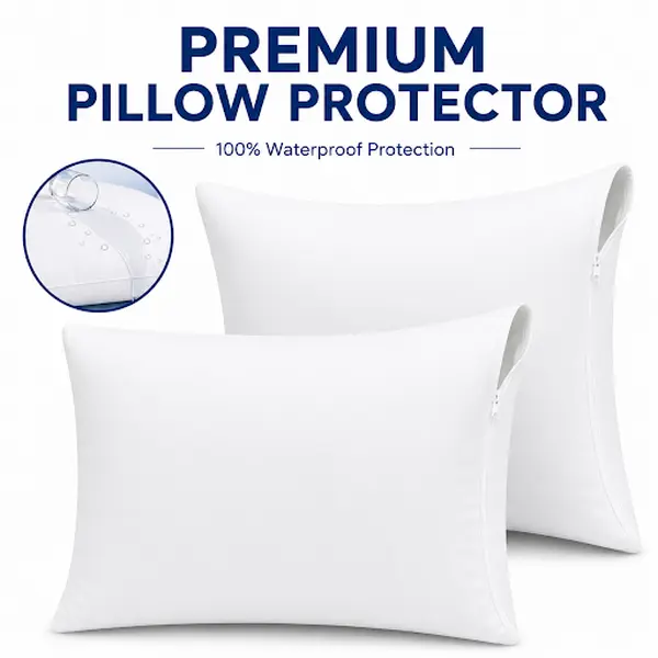 Mary's Collection 2/4 Pack Microfiber Pillow Cover, Hotel-Quality Ultra-Soft Breathable, Bed Bug & Dust Mite Proof, Noiseless Moisture-Wicking, Machine Washable (Standard, Queen, King Sizes)