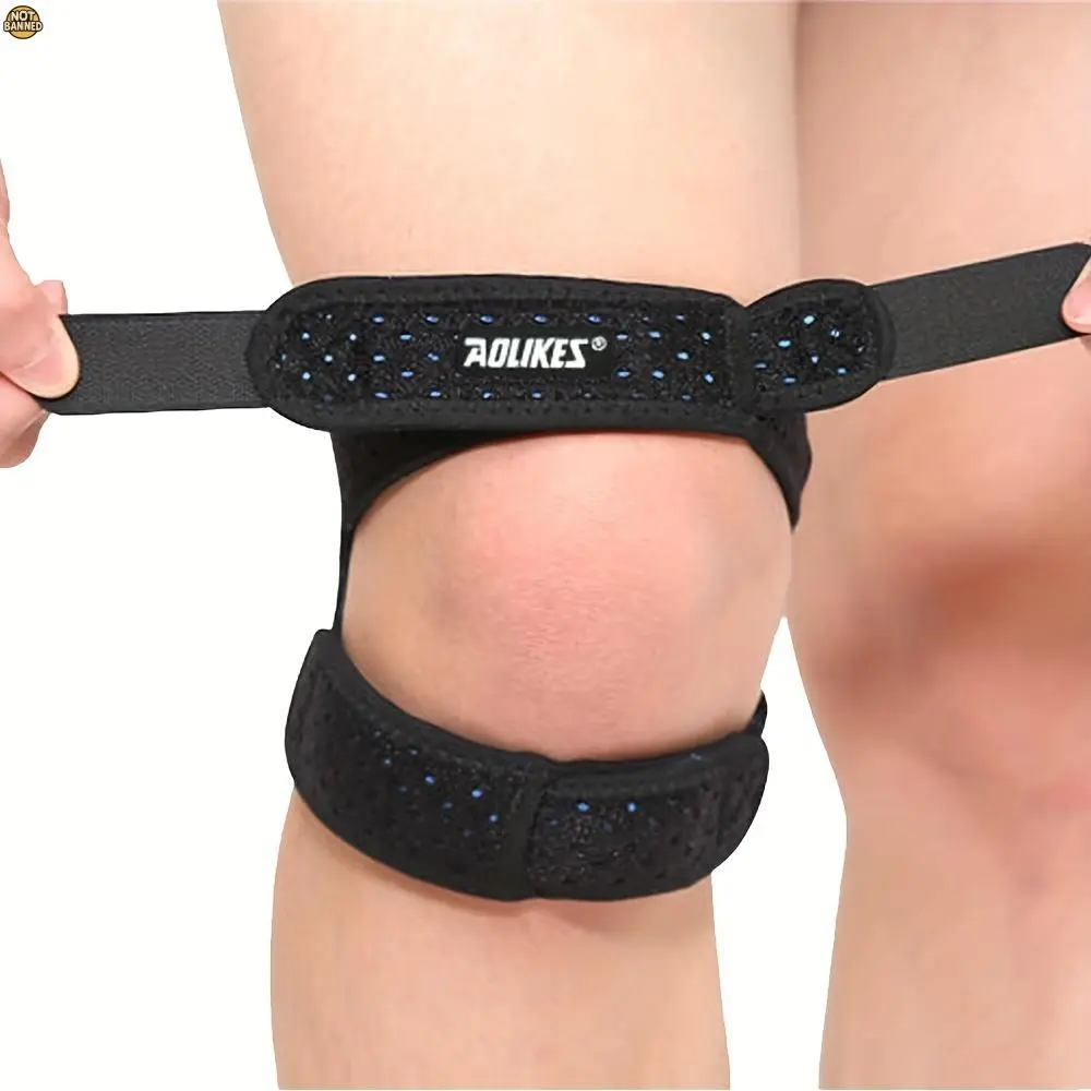 Silicone Patellar Brace - Anti-Injury Protective Gear with Compression for Knee Joint Support, Injury Prevention, Leg Compression, Sports Protection, Suitable for Running, Hiking