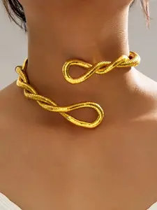 Adjustable Snake Necklace, Punk Gothic Hip Hop Style, Flexible Chain, Women's Fashion Jewelry, Party, Vacation, Kpop Style