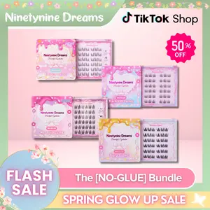 Ninetynine Dreams THE [NO GLUE] Self-Adhesive Lashes Bundle (4 Styles Included) | Press-On Eyelash Collection — Self-Adhesive Ultra-Thin Band, Reusable & Beginner Friendly Quick Application False Eyelashes, Must-Have Trending Holiday Gift Set