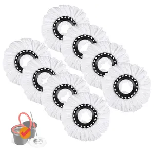 Spin Mop Replacement Heads Microfiber Refill Pads for Wet & Dry Floor Cleaning