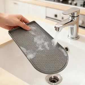 1PC Coffee Machine Countertop Silicone Mat, Non-Slip Kitchen Appliance Base Pad with Raised Edge to Contain Water and Coffee Spills, Durable Protective Mat for Coffee Maker, Juicer and Mixer