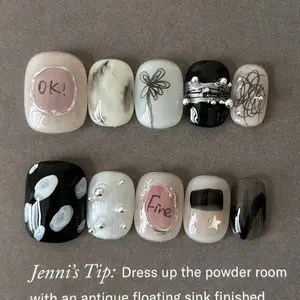 Luxury Nail Freedom! Edgy Graffiti Exquisite Hand-Painted OK!Fine Press On Fake Nails, Get Baddie Nails In 5 Mins, No Salon Needed