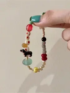 Cute Animal - Small Dog Beaded Necklace Suitable for Both Men and Women Daily Vacation Gift From A Best Friend Couple's Gift Music Festival