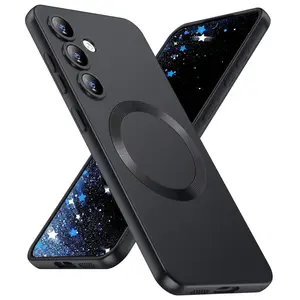 [Luxury Magnetic Case] Phone Case Compatible with Samsung Compatible with Galaxy A57 A37 A17 A07 A56 A36 A26 A16 A06 A55 A35 A25 A15 A05 A54 A34 A24 A14, Soft Matte Magnetic Case with Camera Lens Protector, Perfect Holiday Gift Protective