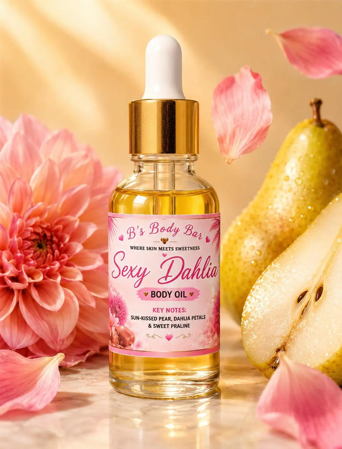 Silky Elixir Body Oil - Golden Avocado & Jojoba Blend Cosmetic Moisturizer, Fast-Absorbing Daily Body Care with Peach Scent & Aroma for Deep Moisture, Radiant Glow