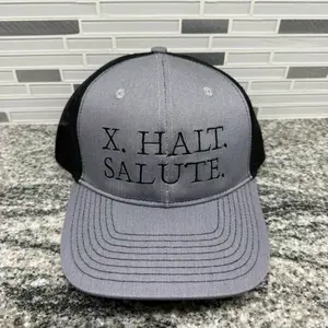 X. HALT. SALUTE Embroidered Hat | Equestrian | Dressage | Eventing | Custom | Country | Gift