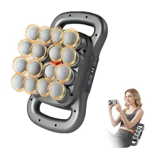 16-Head Massage Gun Set - Multi-Head Deep Tissue Fascia Gun with 9 Modes & 9 Intensity Levels, Quiet Percussion Muscle Massager for Back/Shoulders/Legs/Foot, Portable Rechargeable Electric Massager for Athletes/Office Workers/Post-Workout