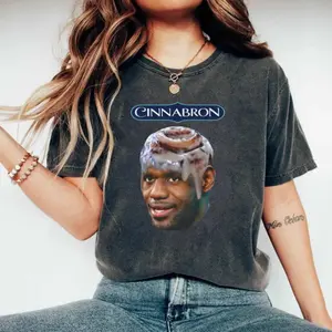 [Sale off up to 50%] Cinnabron LeBron James Meme Vintage Comfort color T-Shirt, Graphic Tees Cinnabron LeBron James Meme shirt